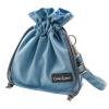 Nature Collection Bag for Rock,Leaf, Pine Cones, Beach Glass, Kids, Teens & Women Canvas Crossbody Treasure Hunting Bag with Drawstring Closure,Sand-Sifting Mesh Bottom & 2 Compartments Gift Blue view 1