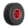 MIXVZARF Rc Car Tyre Tire Wheels for TRX4M for SCX24 for FMS for FCX18 for FCX24 Furitek FX118 1/18 4pcs for Climbing Car Aluminum Alloy Hub Wasteland Wheel Tires RC Car(Red) view 4