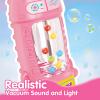 FS Kids Vacuum Toy That Really Works with Lights & Sounds, Pretend Play Toy Vacuum for Toddlers 1-3, Toddler Vacuum Toys for Ages 18M+ Girls, Cleaning Toy with Ball-Popping, Pink view 2