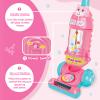 FS Kids Vacuum Toy That Really Works with Lights & Sounds, Pretend Play Toy Vacuum for Toddlers 1-3, Toddler Vacuum Toys for Ages 18M+ Girls, Cleaning Toy with Ball-Popping, Pink view 3