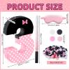 15.7 x 11.5 x 3 Inch Pink Bow Number 3 Pinata,Pink Bow Birthday Decorations, Fillable Hanging Piata with Stick Blindfold Confetti for Girls Boys 3rd Anniversary Party Decorations view 2