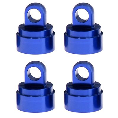 T89C 4PCS Machined Alloy Shock Caps Shock Bladder Bottoms Washers Pivot Balls for Slash 2WD 4WD,Blue