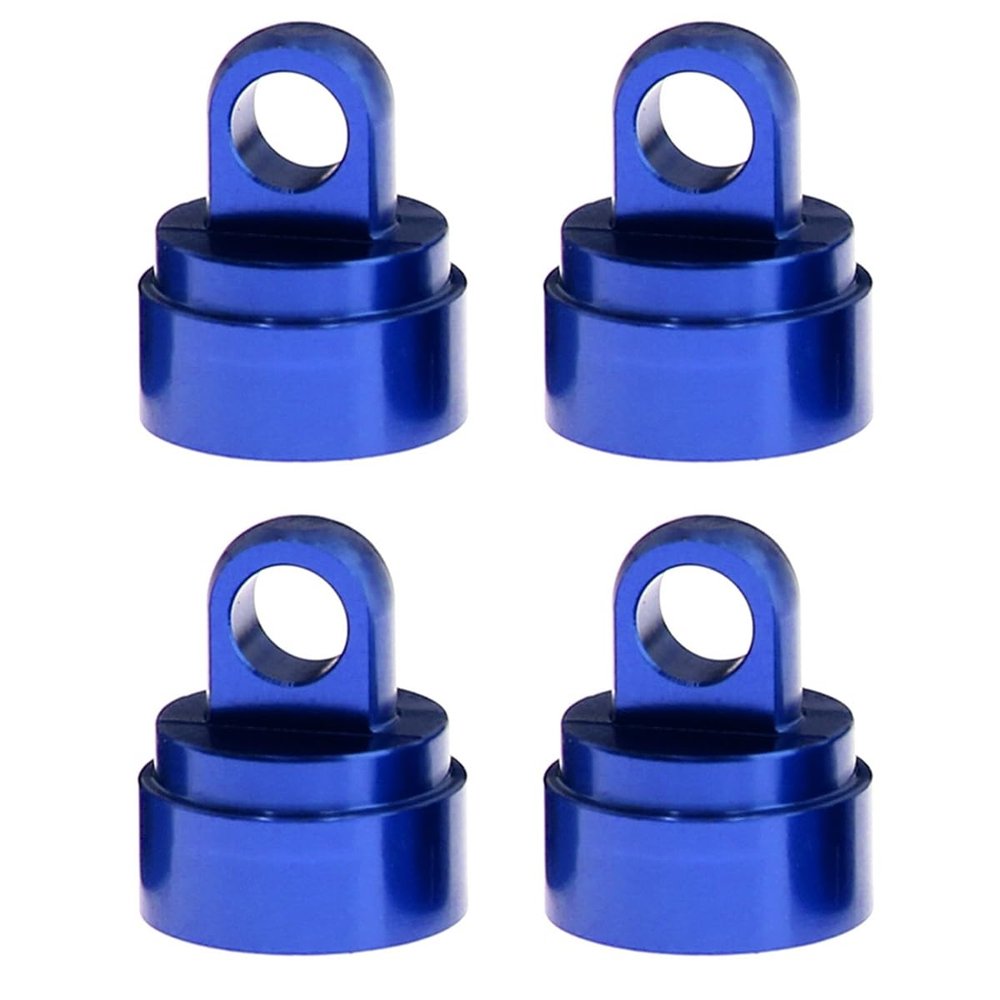T89C 4PCS Machined Alloy Shock Caps Shock Bladder Bottoms Washers Pivot Balls for Slash 2WD 4WD,Blue