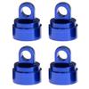 T89C 4PCS Machined Alloy Shock Caps Shock Bladder Bottoms Washers Pivot Balls for Slash 2WD 4WD,Blue view 1