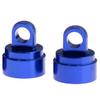 T89C 4PCS Machined Alloy Shock Caps Shock Bladder Bottoms Washers Pivot Balls for Slash 2WD 4WD,Blue view 3