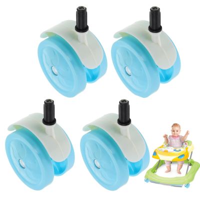 4-Piece Baby Stroll Replacement Wheel, 4 Pieces Stroller Swivel Casters for Baby Tricycle | Smooth Rolling Tricycle Walker Wheels, for Living Room, Outdoor, Travel, Gear, Home Use