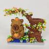 alltogetho Cute Capybara Model Micro Mini Building Block Set with Flowers for Birthday Gifts Decorations Frame Pen Holder & a Gift Filled with Joy view 2