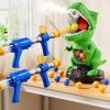 XINNOVEL Movable Dinosaur Shooting for Toys Kids 4-6, Electronic Kids Target Games with 2 Air Pump Guns, LCD Score Record, Sound, 48 Foam Balls, Birthday Gifts for 3 4 5 6 7 8 9 Year Old Boys Girls view 1