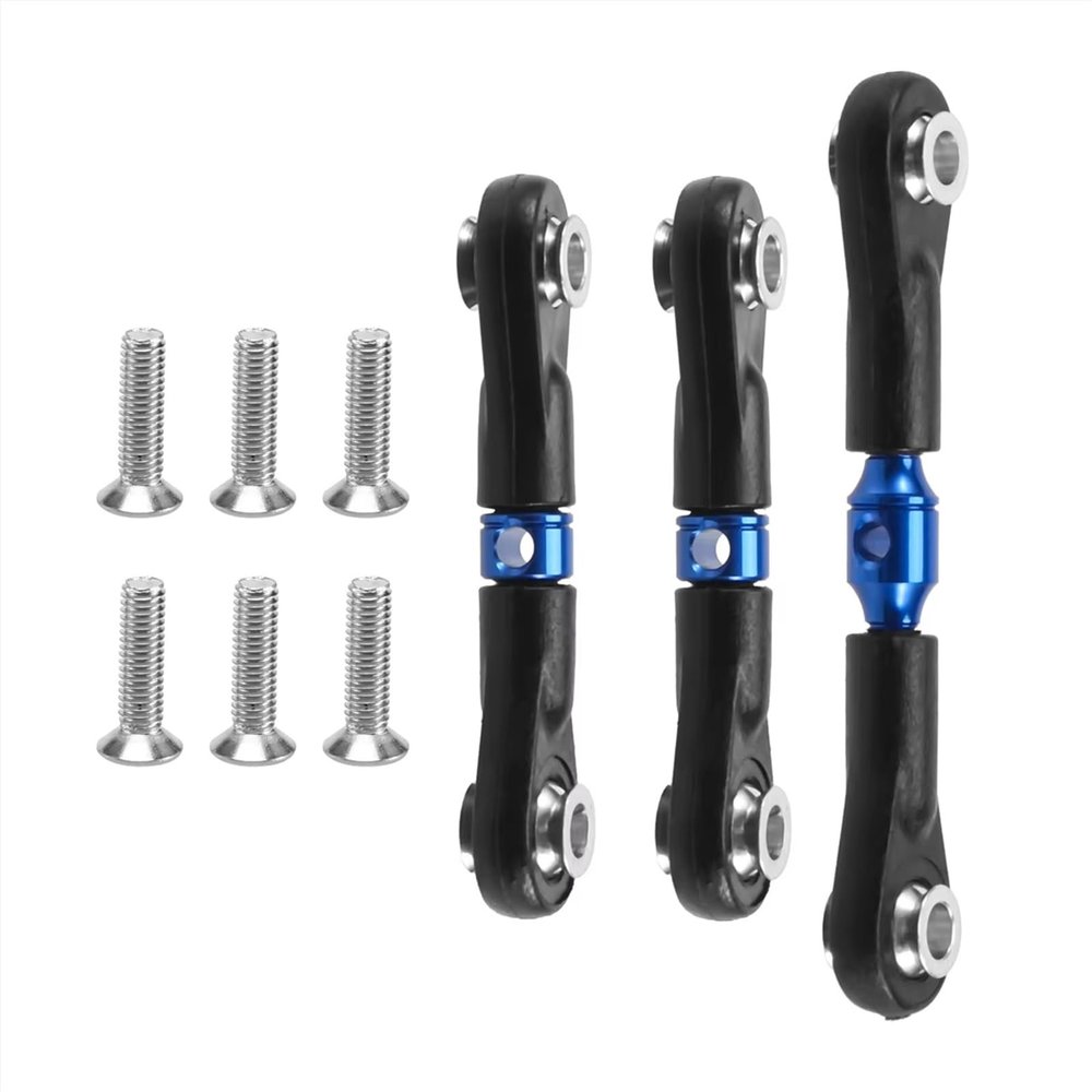 RC Car Upgrade Parts Compatible with Tamiya for TT-02 TT-02T 1/10 RC Car Upgrade Parts Accessories 3Pcs Steering Link Rod Servo Rod
