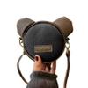 Amamcy Cute Round shape Purse for Girls Women Small Mouse Ear Crossbody Bag Soft Leather Round Purse Cute Wallet Coin Purses view 3