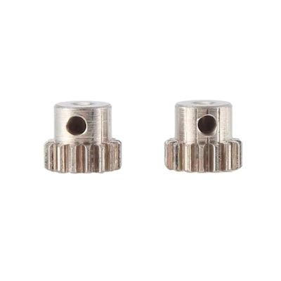 RC Spare Part Compatible with 7075 for Hsp for RGT for Redcat 370 380 390 16T 1/12 1/16 RC Car 2PCS 2.3Mm Shaft Metal Pinion Motor Gear 48DP M0.6 M0.8