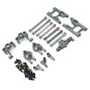 BOQEXSS Rc Car Steering Cup for Wltoys 124006 12423 12427 12428 12429 1/12 Metal Steering Cup Steering Assembly Link Rod Kit RC Car Accessories Upgrade Parts(Gray) view 1