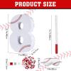 Baseball Birthday Decorations, Baseball Number 8 Piata with Blindfold Stick Blindfold Confetti for Baseball Pinata Sports Theme 8th Birthday Party Supplies (8TH) view 2