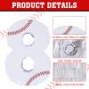 Baseball Birthday Decorations, Baseball Number 8 Piata with Blindfold Stick Blindfold Confetti for Baseball Pinata Sports Theme 8th Birthday Party Supplies (8TH) view 3