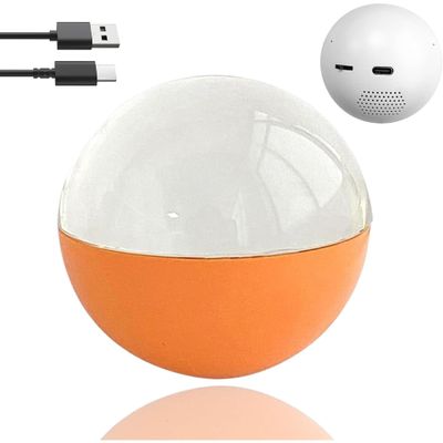 YIHANGG 2.7" Crystal Ball Video Player, Crystal Ball Digital Display, Custom Light-Up Sphere, Personalized Digital Memory DisplayUploadable Videos Photos, Customized Gift(Orange)
