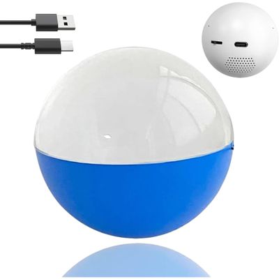 YIHANGG 2.7" Crystal Ball Video Player, Crystal Ball Digital Display, Custom Light-Up Sphere, Personalized Digital Memory DisplayUploadable Videos Photos, Customized Gift(Blue)