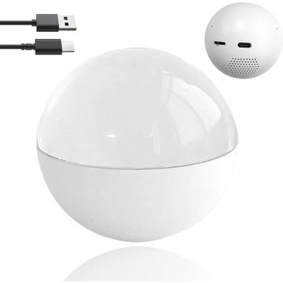 YIHANGG 2.7" Crystal Ball Video Player, Crystal Ball Digital Display, Custom Light-Up Sphere, Personalized Digital Memory DisplayUploadable Videos Photos, Customized Gift(White)