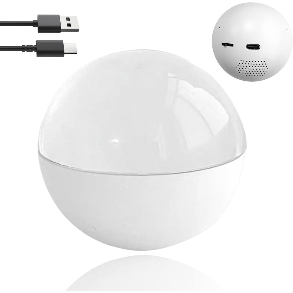 YIHANGG 2.7" Crystal Ball Video Player, Crystal Ball Digital Display, Custom Light-Up Sphere, Personalized Digital Memory DisplayUploadable Videos Photos, Customized Gift(White)