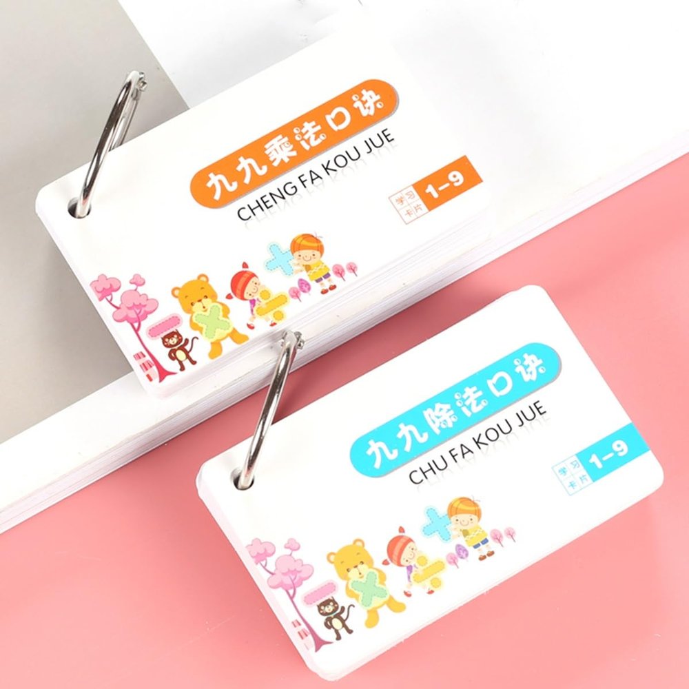 Addition,Subtraction,Multiplication,Division Flashcards Math Flash Cards 1-20 Chinese Characters Flashcards for Beginners(Multiplication and Division)