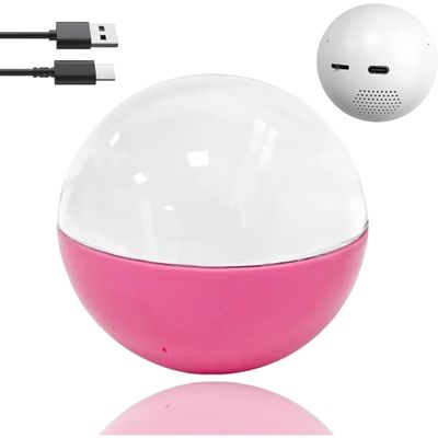 YIHANGG 2.7" Crystal Ball Video Player, Crystal Ball Digital Display, Custom Light-Up Sphere, Personalized Digital Memory DisplayUploadable Videos Photos, Customized Gift(Pink)