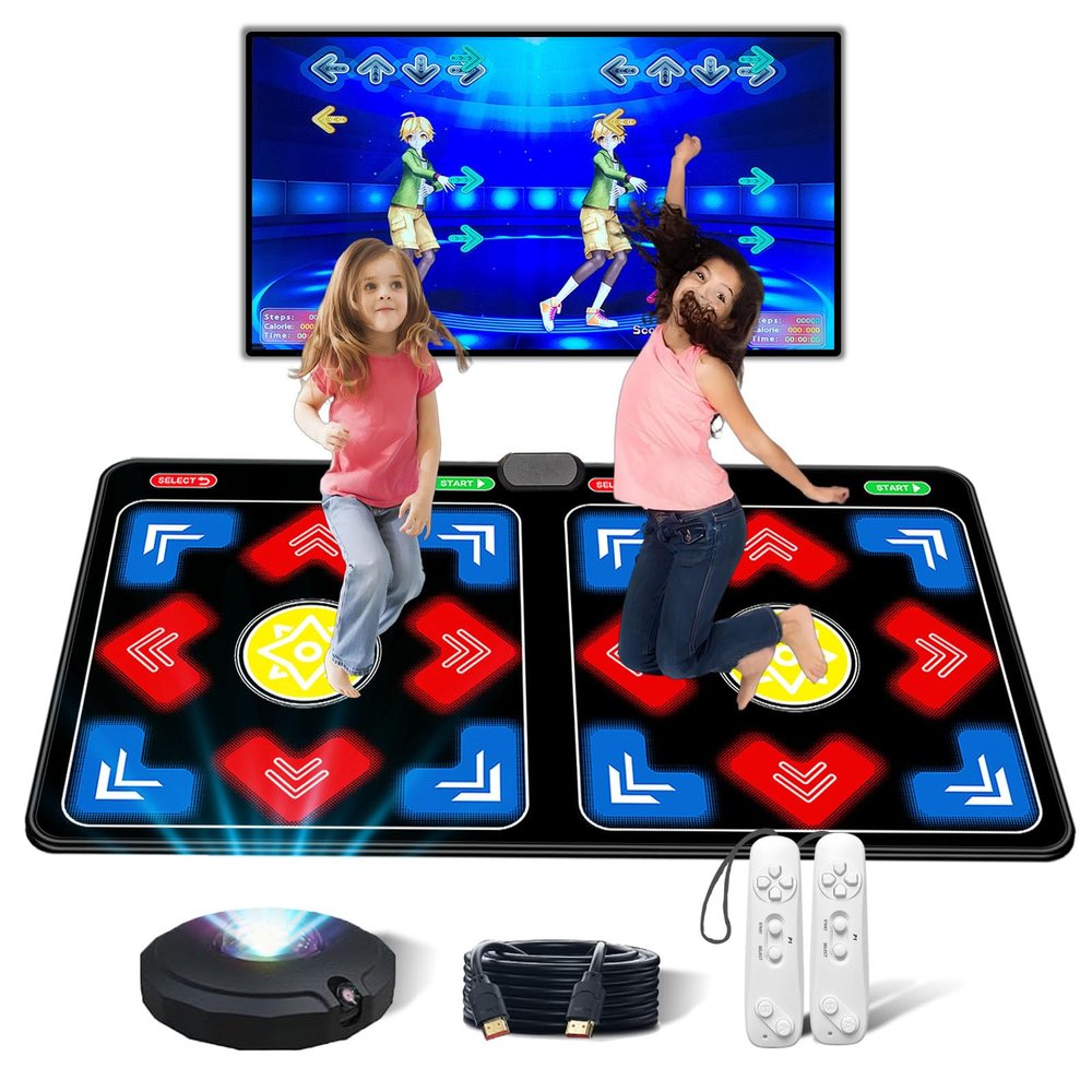 Dance Mat for Kids Adults|Dancing Mat for Family with Dance pad Games/Puzzle Game/Yoga,Plug & Play TV Game,Girl Birthday Gift for Kids