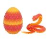 3D Printed Decorative Egg, Modern White Geometric Sculpture view 1