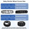 4pcs Baby Stroller Wheel Cover, Pram Strollers Wheel Dustproof Covers, Bassinet Stroller Wheel Noise Reducing Protective, Baby Accessories for Toddler Car view 2