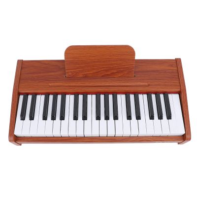 Alomejor 37 Key Piano Keyboard Electronic Organ 37-Key Kids Keyboard with 3 Full Octaves Standard Size Keys Imitation Wood Grain Design Compact Lightweight for Kids Birthday Gift Music