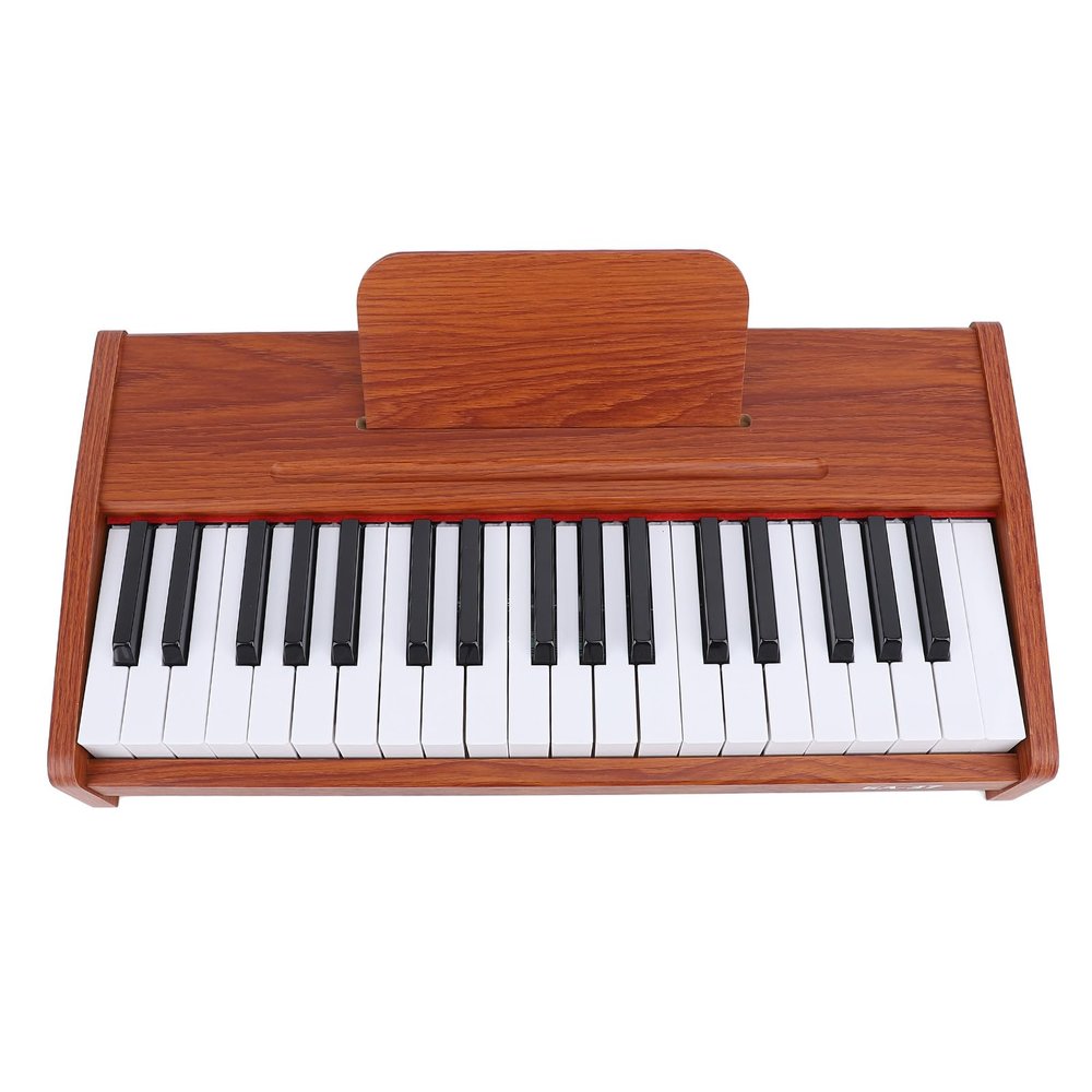 Alomejor 37 Key Piano Keyboard Electronic Organ 37-Key Kids Keyboard with 3 Full Octaves Standard Size Keys Imitation Wood Grain Design Compact Lightweight for Kids Birthday Gift Music
