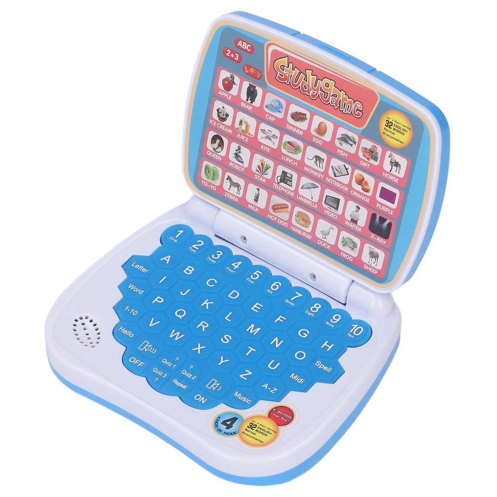 Keenso Small Kids Learning Laptop Toy, Interactive Educational Computer, 5 Modes for Developing Skills, for Preschool Children