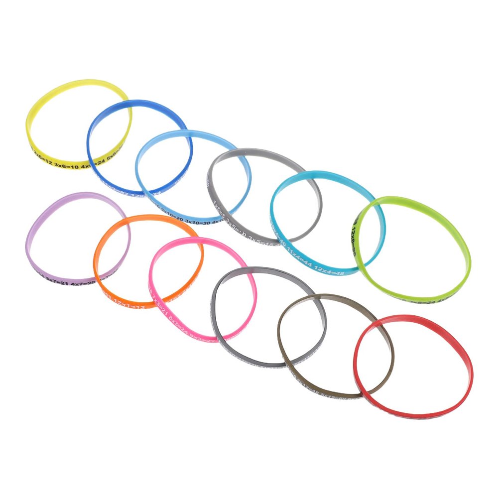 BCOATH 12pcs Multiplication Formula Bracelet Elastic Wristband for Youngsters Themed Party Wristband Bangle Wrist Sweat Bands