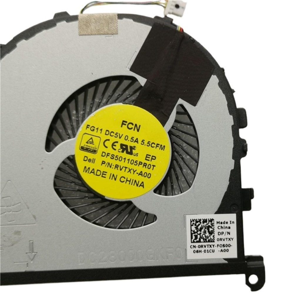 0RVTXY 036CV9 for XPS 15 9550 Precision 5510 Laptop Cooling Fan Cooler Fan Heatsink CN-0RVTXY RVTXY CN-036CV9(CPU Fan CN-0RVTXY)