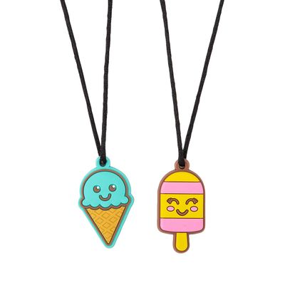 24" Smiling Ice Cream Treat Necklaces with Breakaway Clasp - 12 Piece
