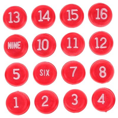 BCOATH 16 Pcs Billiard Number Dice for Pool Players Durable Dice for Match Recording for Score Keeping Billiard Game Variations Fun Stylish Pool Table Supplies