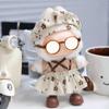 MOFABIA Clothes for 17cm Doll, 5 Pcs Doll's Outfits Clothes Dress Headband Glasses Shoes Accessories Luxury Stylish Adorable Dolls Clothes(No Doll) (Crush Flower Brown) view 2