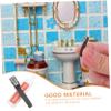 10pcs Mini Resin Toothbrush Toothpaste Set for Mini House DIY Decorative Accessories for Crafting and Home Decor view 3