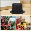 ifundom 6pcs Mini Top Hats for Crafts Adorable Snowman Decoration Accessories Lightweight Dollhouse Holiday DIY Project Hats for Unique Designs and Creative Celebrations view 3