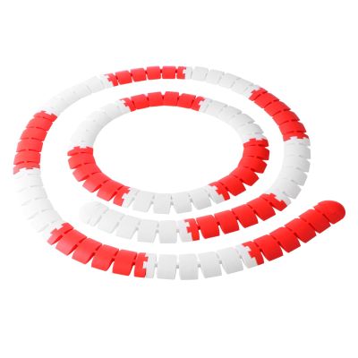 GLOBACT 120 PCS RC Car Race Track Rubber Track Drift Field Fence Sets for 1/28 Wltoys K979 K999 Mini-Z Mini-D Rc Car, Drift Runway Decorative Parts (Red & White)