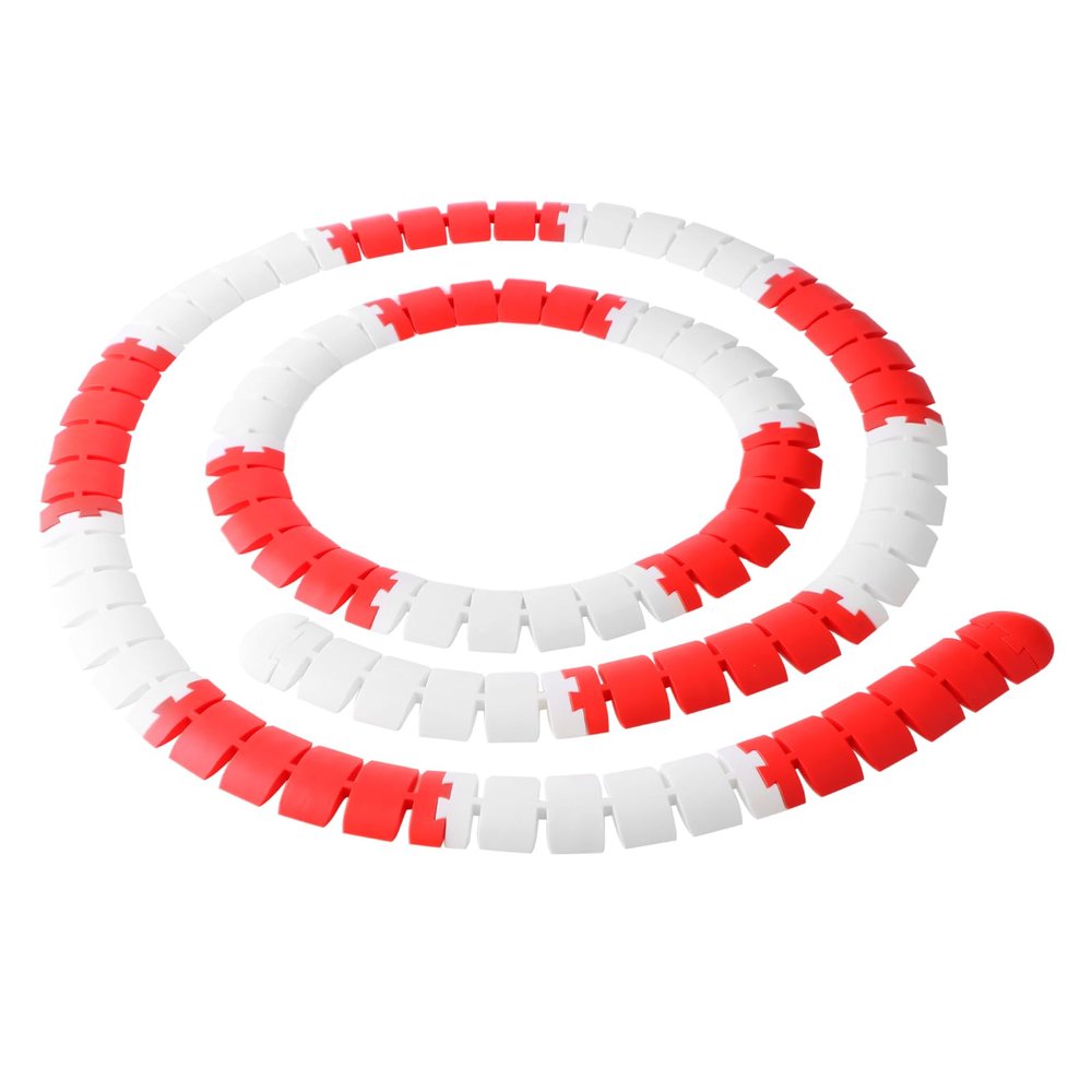 GLOBACT 120 PCS RC Car Race Track Rubber Track Drift Field Fence Sets for 1/28 Wltoys K979 K999 Mini-Z Mini-D Rc Car, Drift Runway Decorative Parts (Red & White)