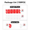GLOBACT 120 PCS RC Car Race Track Rubber Track Drift Field Fence Sets for 1/28 Wltoys K979 K999 Mini-Z Mini-D Rc Car, Drift Runway Decorative Parts (Red & White) view 2