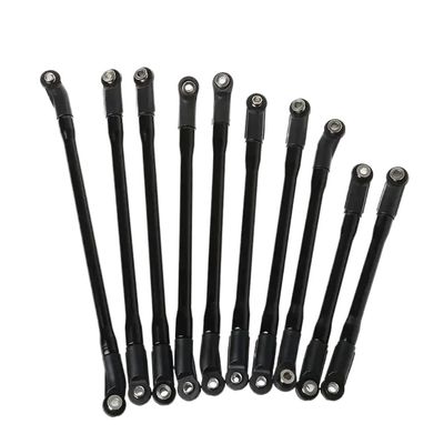 10 Piece Metal Link Set Plastic Rod End Compatible with 1/10 Scale RC Crawler Vehicles
