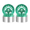 1/10 RC Crawler Aluminum Beadlock Wheels Rim 2.2 Inch Compatible with Wraith(Green) view 1