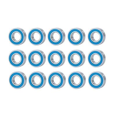 10 Pcs Bearing 5X11x4mm Kit for Traxxas Slash Stampede Rustler Bandit 2WD 1/10 RC Car Spare Parts Upgrade Accessories(Silver Blue 15Pcs)