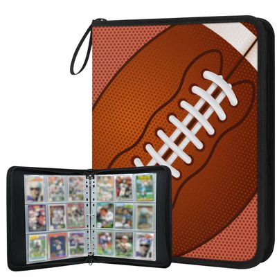 Trading Card Binder 9 Pocket - Football Card Binder with Sleeves 900 Double Sided Pockets Sports Trading Cards Album Cards Holder Protectors Set Fit for Game Cards, Sports Cards