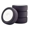 118mm RC Foam Tire Wheel Rim Set with 17mm Hex Compatible with Various RC Cars(Red) view 1