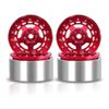 1/10 RC Crawler Aluminum Beadlock Wheels Rim 2.2 Inch Compatible with Wraith(Red) view 1