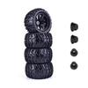 4pcs 125mm Rubber Tires and Wheel Rims with 12mm Hex and 4mm Lock Nuts Compatible with TRX Himoto RC Vehicles(DLT005-1) view 1