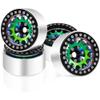 4pcs Heavy Duty Brass & Aluminum 1.9 Inch Deep Groove Wheel Rims Compatible with 1/10 RC Crawlers Like VS4-10 & Gen8 view 2