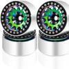 4pcs Heavy Duty Brass & Aluminum 1.9 Inch Deep Groove Wheel Rims Compatible with 1/10 RC Crawlers Like VS4-10 & Gen8 view 3