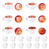 12pcs Mini Coffee Cups, 6 Styles Resin Miniature Coffee Mugs with 12 Saucers Small Tiny Resin Drink Charms for Micro Landscape Decor Keychain Earring Making view 1